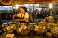 Night food market in Thailand, traditional asian market