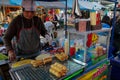 Night food market in Thailand, traditional asian market