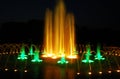 Night fountain light show