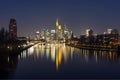 Night Frankfurt am Main, Germany Royalty Free Stock Photo