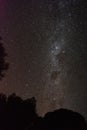 Night full of stars at Los Alerces National Park, Argentina Royalty Free Stock Photo