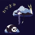 Night girl panda