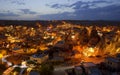 The night Goreme, landscape Cappadocia Royalty Free Stock Photo