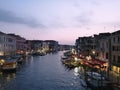 Night in the grand canal of Venice-Italy