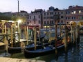 Night in the grand canal of Venice-Italy