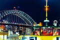 Night Harbor Bridge Royalty Free Stock Photo