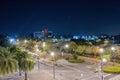 Night high angle view of the cityscape around Tainan high speed rail Station