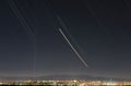 Night high angle view of the skyline of Las Vegas