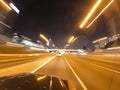 Night highway with car traffic 7 Royalty Free Stock Photo