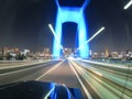 Night highway with car traffic 11 Royalty Free Stock Photo