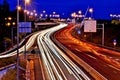 Night on highway Royalty Free Stock Photo