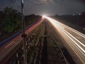 Night higway Light Trail Royalty Free Stock Photo