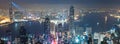 Night of Hong Kong Royalty Free Stock Photo