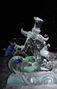 Night ice sculptures, Khabarovsk, Far East, Russia.