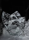 Night ice sculptures, Khabarovsk, Far East, Russia.