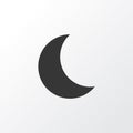 Night Icon Symbol. Premium Quality Isolated Moon Element In Trendy Style.