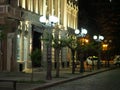 Night on a illuminated street