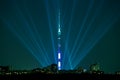 Night illumination in Moscow and Ostankino Tower Royalty Free Stock Photo