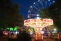 Night illumination in Park Riviera , Sochi city