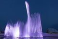 Night illumination of Sochi Olympic fountain