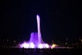 Night illumination of Sochi Olympic fountain