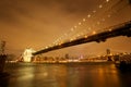 Night image of the Brooklyn Bridge Royalty Free Stock Photo
