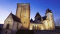 Castle of the king Henri 4 in Pau city, France at night Royalty Free Stock Photo