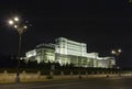 Night image of The Palace of the Parliament Royalty Free Stock Photo