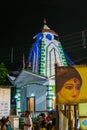 Night image of Shiva Temple, India