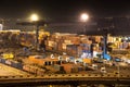 Night industrial port Royalty Free Stock Photo