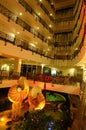 Night interior view of the Palasia Hotel Palau