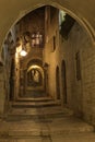 The night in Jerusalem streets Royalty Free Stock Photo