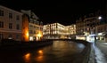 Night Karlovy Vary Royalty Free Stock Photo