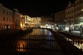 Night Karlovy Vary Royalty Free Stock Photo