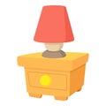 Night lamp icon, cartoon style Royalty Free Stock Photo