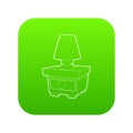 Night lamp on the nightstand icon green vector Royalty Free Stock Photo