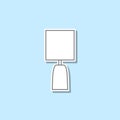 Night lamp sticker icon. Simple thin line, outline vector of web icons for ui and ux, website or mobile application Royalty Free Stock Photo