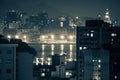 Night landscape in the city of NiterÃÂ³i, metropolitan region of the State of Rio de Janeiro, Brazil. Royalty Free Stock Photo