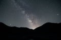 Night landscape with colorful Milky Way over Mountains Royalty Free Stock Photo