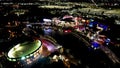 Night landscape of downtown Orlando Florida United States. Royalty Free Stock Photo