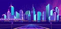 Vector banner night city Royalty Free Stock Photo