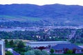 night landscape Idaho state University campus and city of Pocatello Royalty Free Stock Photo