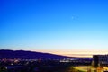 night landscape Idaho state University campus and city of Pocatello Royalty Free Stock Photo