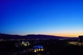 night landscape Idaho state University campus and city of Pocatello Royalty Free Stock Photo
