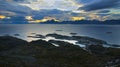 Night landscape Lofoten Islands Royalty Free Stock Photo