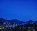 Night Landscape of Lugano lake Royalty Free Stock Photo