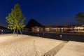 Night Landscape of Lugano lake Royalty Free Stock Photo