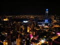 Night landscape of the modern Malaysian metropolis Kuala Lumpur Royalty Free Stock Photo