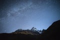 Night landscape in the mountains Royalty Free Stock Photo