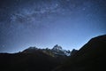 Night landscape in the mountains Royalty Free Stock Photo